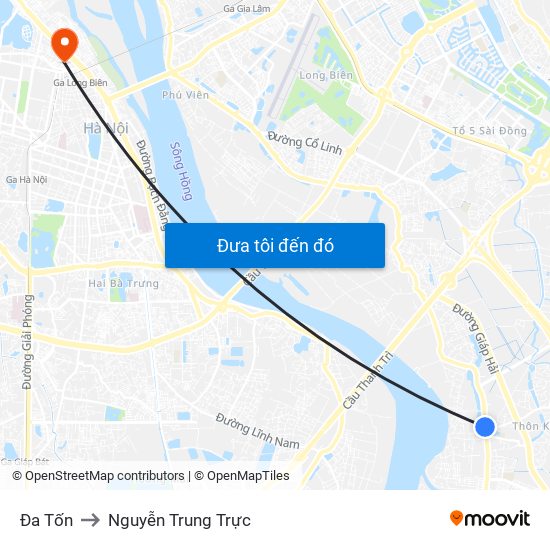 Đa Tốn to Nguyễn Trung Trực map