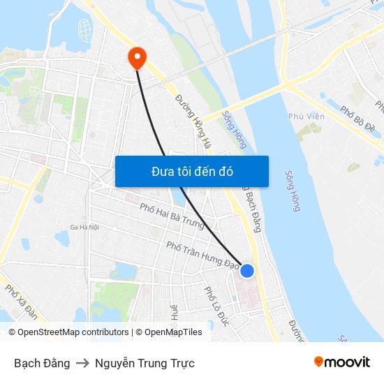 Bạch Đằng to Nguyễn Trung Trực map