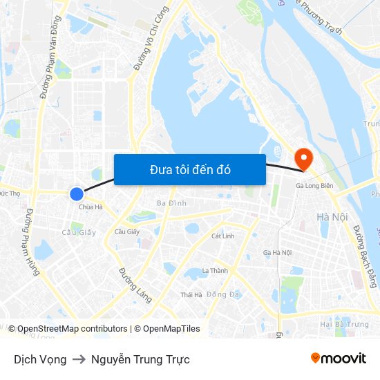 Dịch Vọng to Nguyễn Trung Trực map