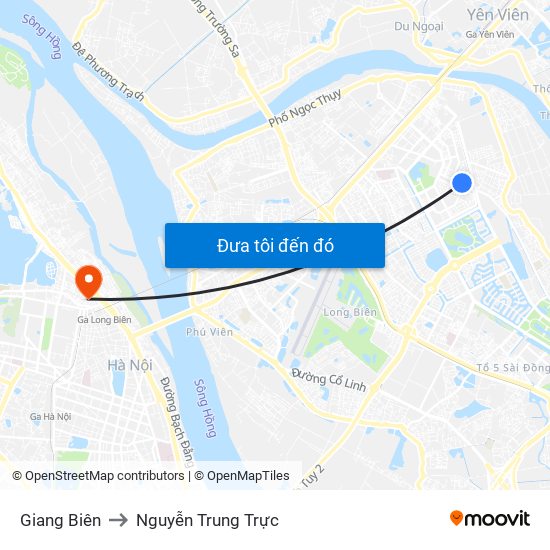 Giang Biên to Nguyễn Trung Trực map