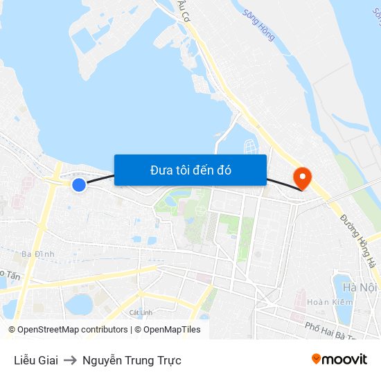 Liễu Giai to Nguyễn Trung Trực map