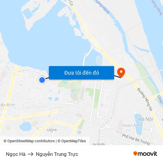 Ngọc Hà to Nguyễn Trung Trực map