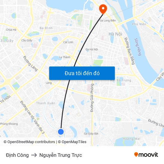 Định Công to Nguyễn Trung Trực map