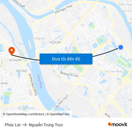 Phúc Lợi to Nguyễn Trung Trực map