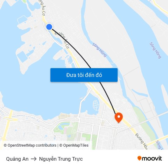 Quảng An to Nguyễn Trung Trực map