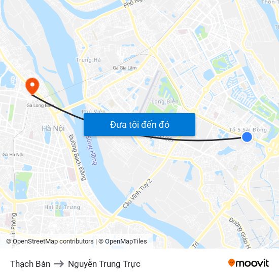 Thạch Bàn to Nguyễn Trung Trực map