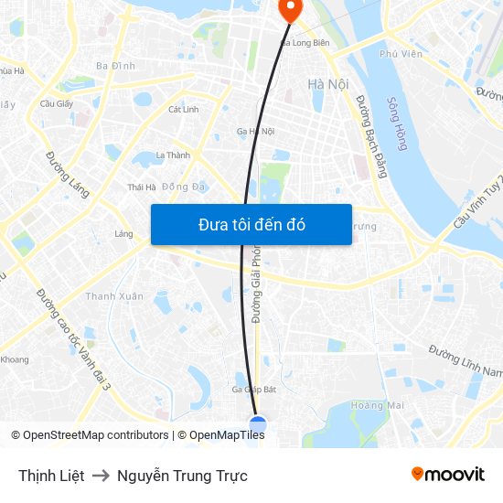 Thịnh Liệt to Nguyễn Trung Trực map