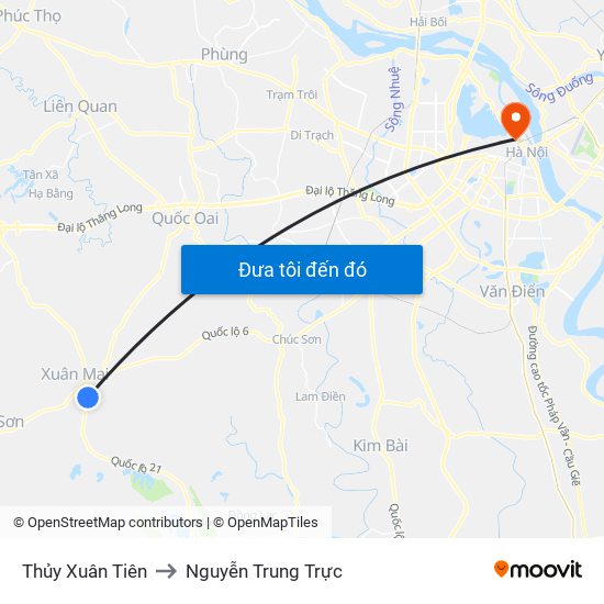 Thủy Xuân Tiên to Nguyễn Trung Trực map