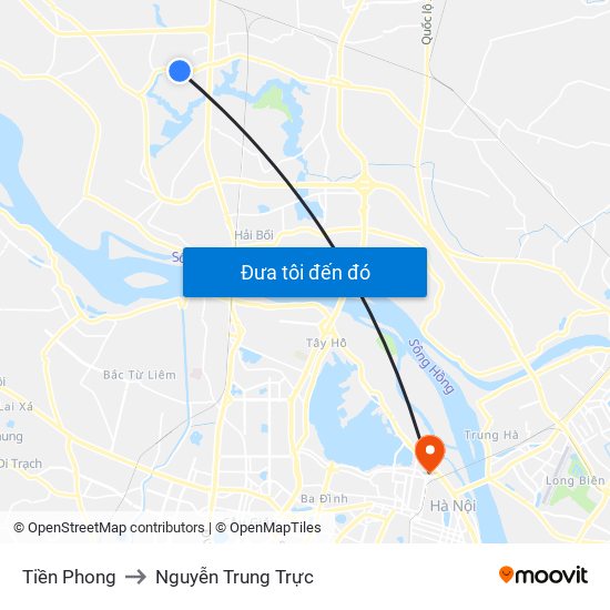 Tiền Phong to Nguyễn Trung Trực map