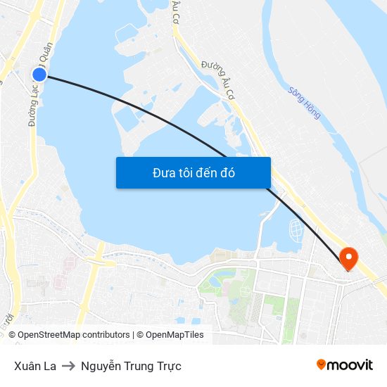 Xuân La to Nguyễn Trung Trực map