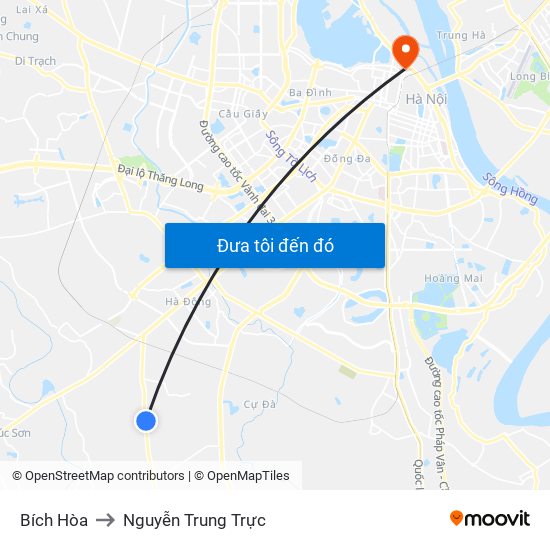 Bích Hòa to Nguyễn Trung Trực map