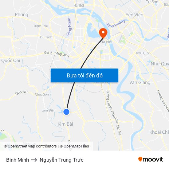 Bình Minh to Nguyễn Trung Trực map