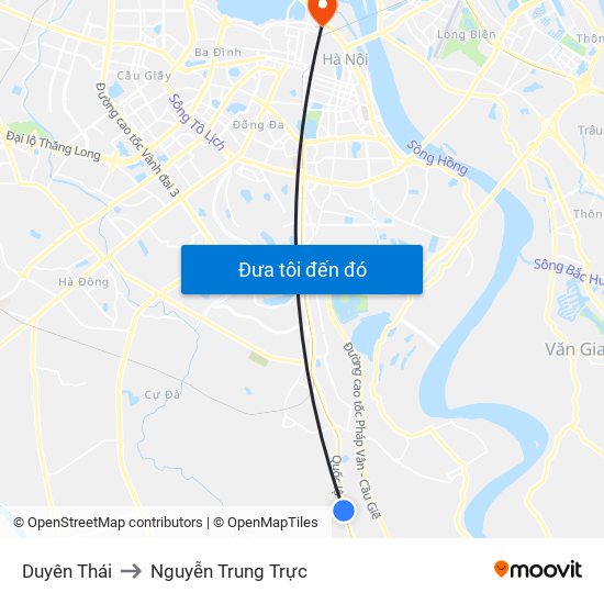 Duyên Thái to Nguyễn Trung Trực map