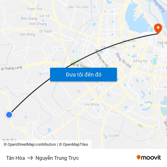 Tân Hòa to Nguyễn Trung Trực map