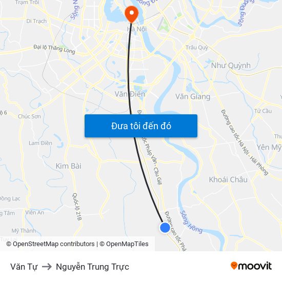 Văn Tự to Nguyễn Trung Trực map