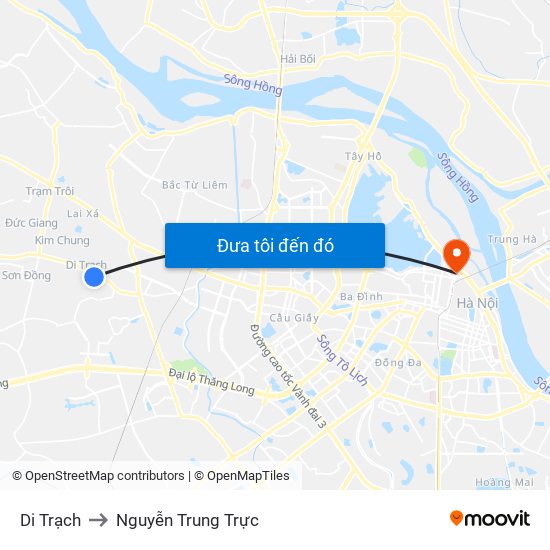 Di Trạch to Nguyễn Trung Trực map