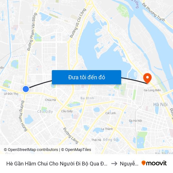 2b Phạm Văn Đồng to Nguyễn Trung Trực map