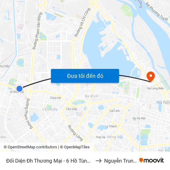 Đối Diện Đh Thương Mại - 6 Hồ Tùng Mậu (Cột Sau) to Nguyễn Trung Trực map