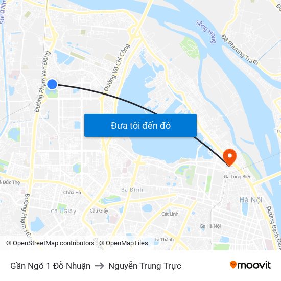 Gần Ngõ 1 Đỗ Nhuận to Nguyễn Trung Trực map