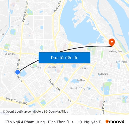 Gần Ngã 4 Phạm Hùng - Đình Thôn (Hướng Đi Khuất Duy Tiến)-Cột Sau to Nguyễn Trung Trực map