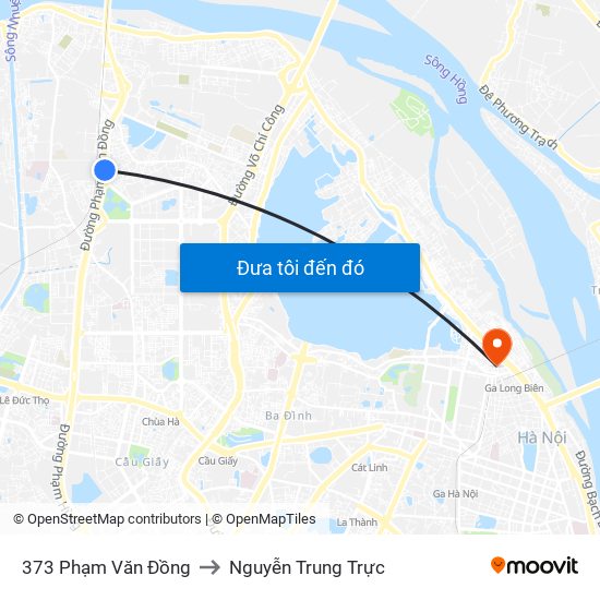 373 Phạm Văn Đồng to Nguyễn Trung Trực map