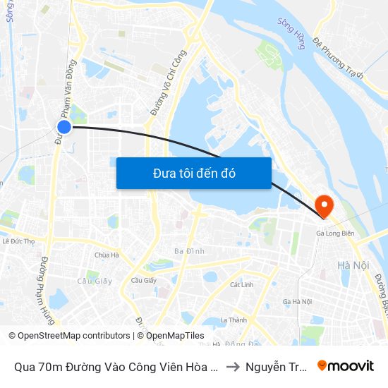 Qua 70m Đường Vào Công Viên Hòa Bình - Phạm Văn Đồng to Nguyễn Trung Trực map