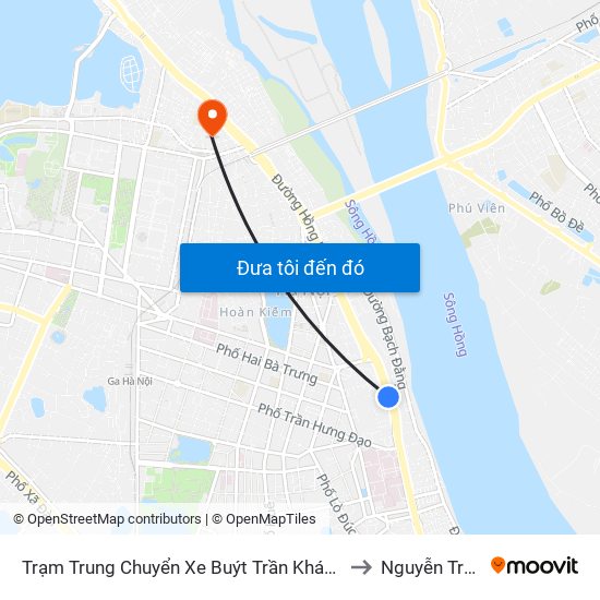 Trạm Trung Chuyển Xe Buýt Trần Khánh Dư (Khu Đón Khách) to Nguyễn Trung Trực map