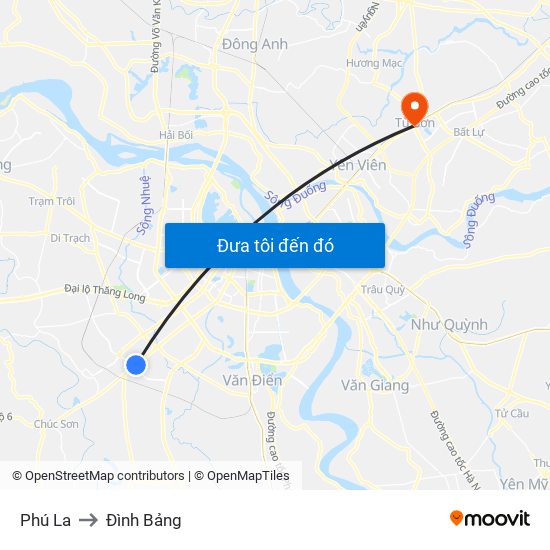 Phú La to Đình Bảng map