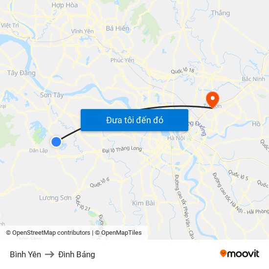 Bình Yên to Đình Bảng map