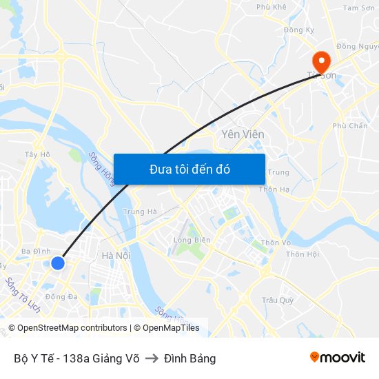 Bộ Y Tế - 138a Giảng Võ to Đình Bảng map