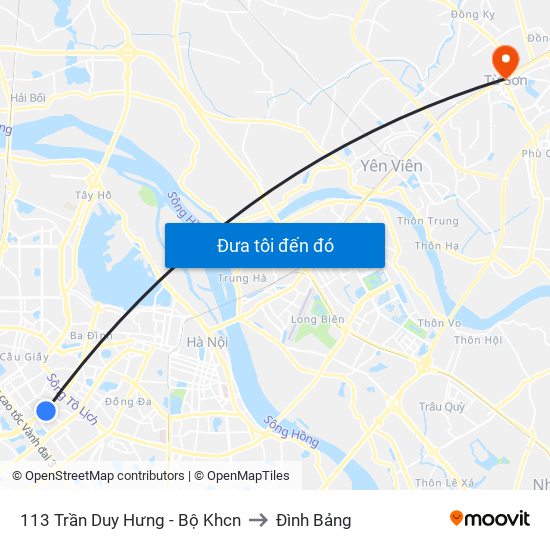 113 Trần Duy Hưng - Bộ Khcn to Đình Bảng map