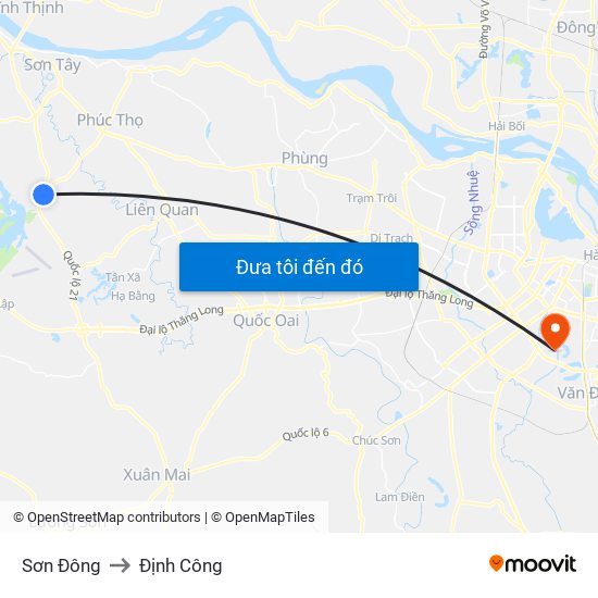 Sơn Đông to Định Công map