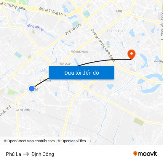 Phú La to Định Công map