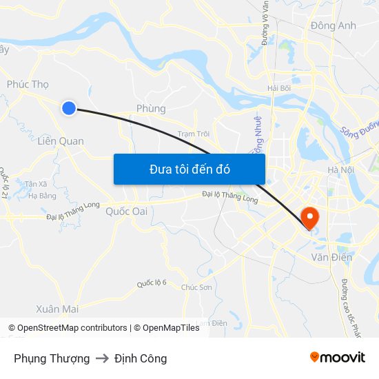 Phụng Thượng to Định Công map