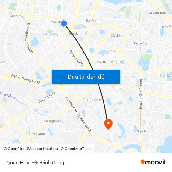 Quan Hoa to Định Công map