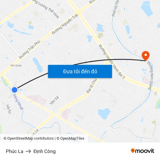 Phúc La to Định Công map