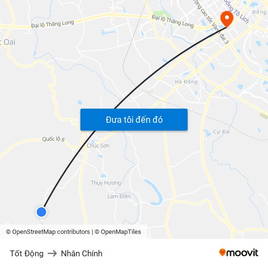 Tốt Động to Nhân Chính map