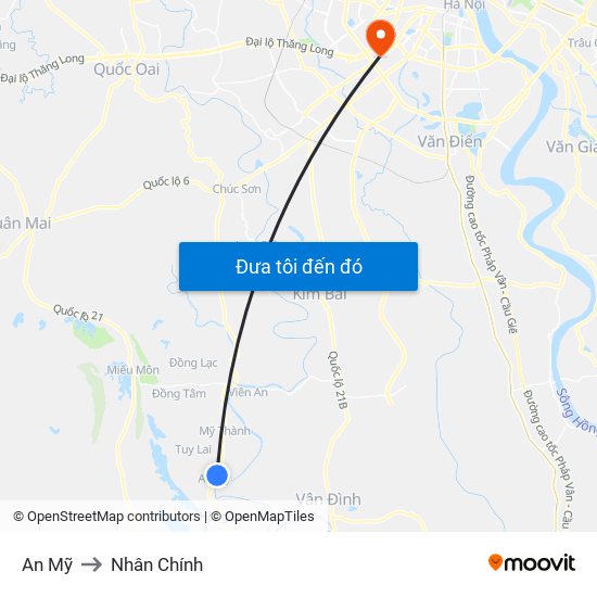 An Mỹ to Nhân Chính map