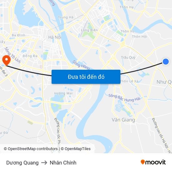 Dương Quang to Nhân Chính map