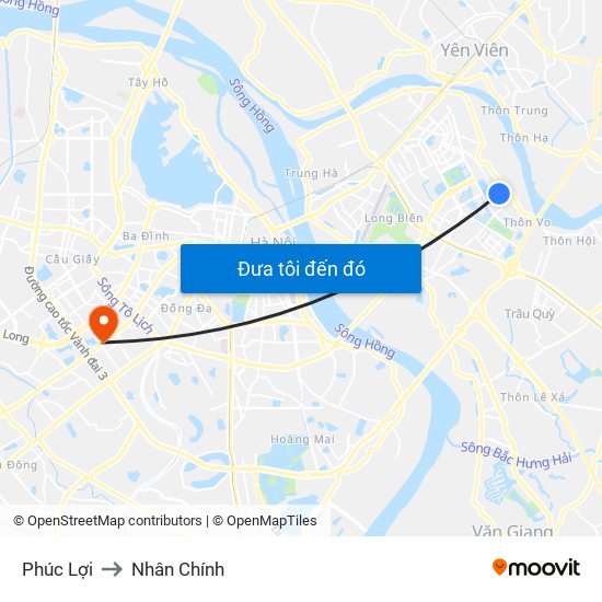 Phúc Lợi to Nhân Chính map