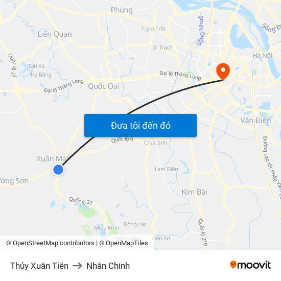 Thủy Xuân Tiên to Nhân Chính map