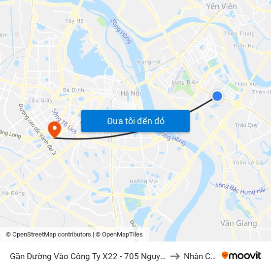 Gần Đường Vào Công Ty X22 - 705 Nguyễn Văn Linh to Nhân Chính map