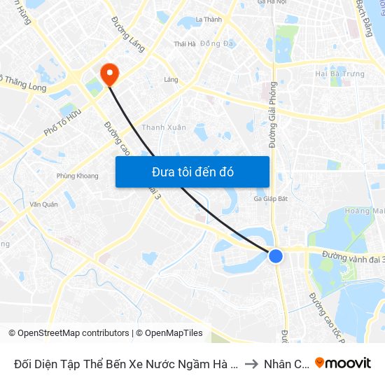 Đối Diện Tập Thể Bến Xe Nước Ngầm Hà Nội - Ngọc Hồi to Nhân Chính map