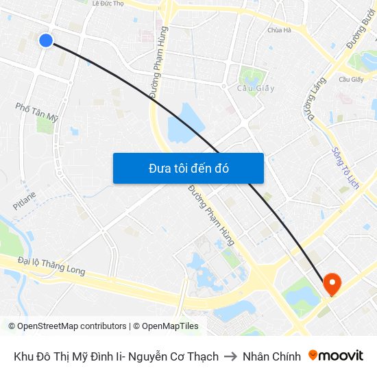 Khu Đô Thị Mỹ Đình Ii- Nguyễn Cơ Thạch to Nhân Chính map