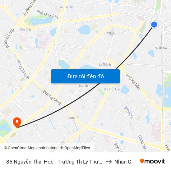 85 Nguyễn Thái Học - Trường Th Lý Thường Kiệt to Nhân Chính map