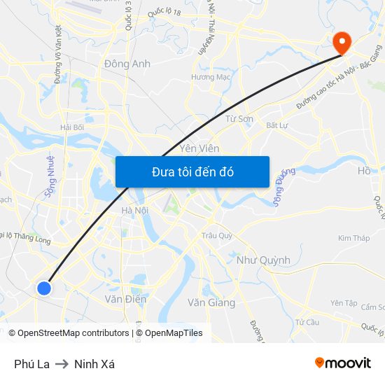 Phú La to Ninh Xá map