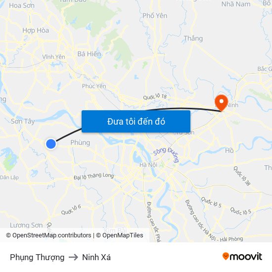 Phụng Thượng to Ninh Xá map