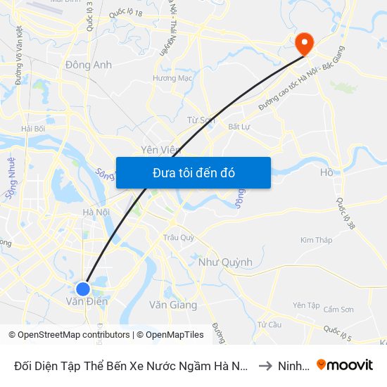 Đối Diện Tập Thể Bến Xe Nước Ngầm Hà Nội - Ngọc Hồi to Ninh Xá map