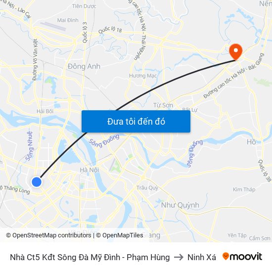 Nhà Ct5 Kđt Sông Đà Mỹ Đình - Phạm Hùng to Ninh Xá map