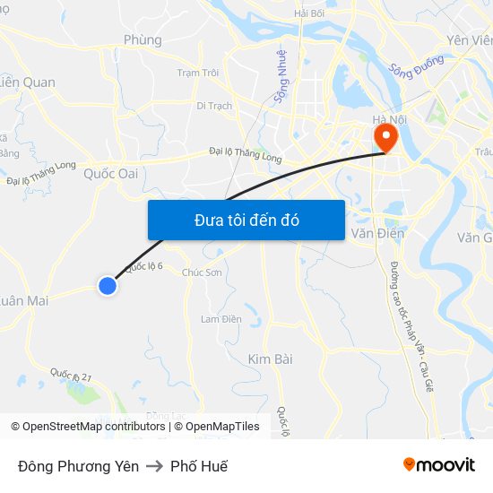 Đông Phương Yên to Phố Huế map